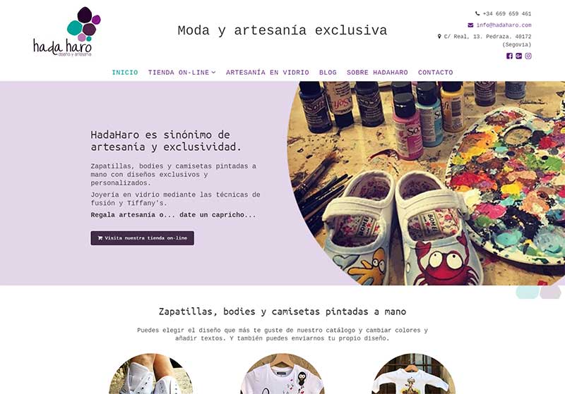 HadaHaro. Nueva referencia de Azaelia en diseño web, tienda on-line y posicionamiento natural