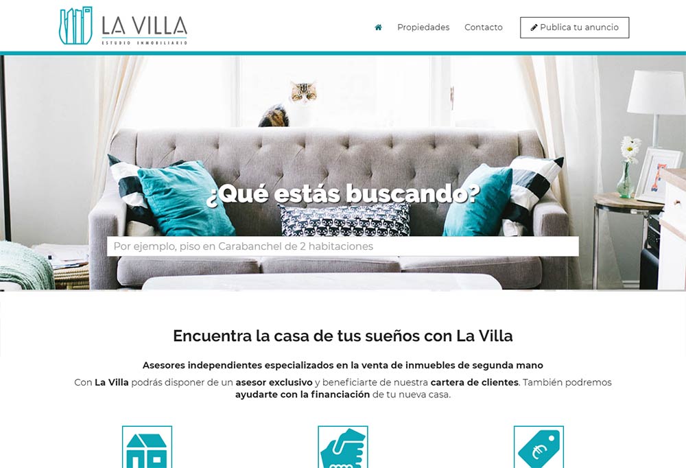 Páginas web en Madrid. Nueva referencia de Azaelia: La Villa Inmobiliaria