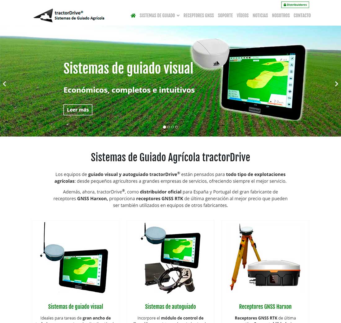 Diseño de páginas web en Getafe. Nueva referencia de Azaelia: TractorDrive