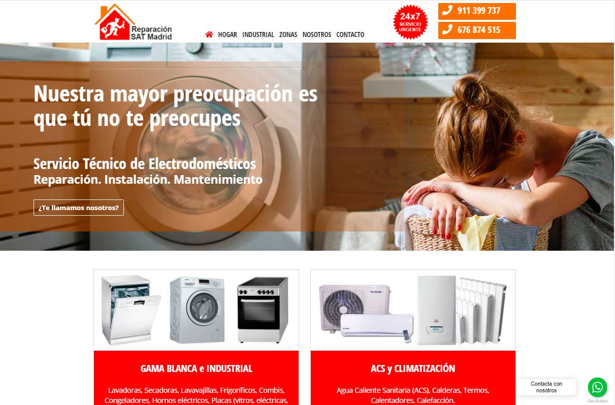 Nueva página web y posicionamiento en Internet. En Fuenlabrada: Reparación SAT Madrid.