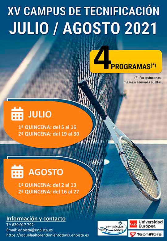 Diseño publicitario de Azaelia para la Escuela de Alto Rendimiento de Tenis de la UE